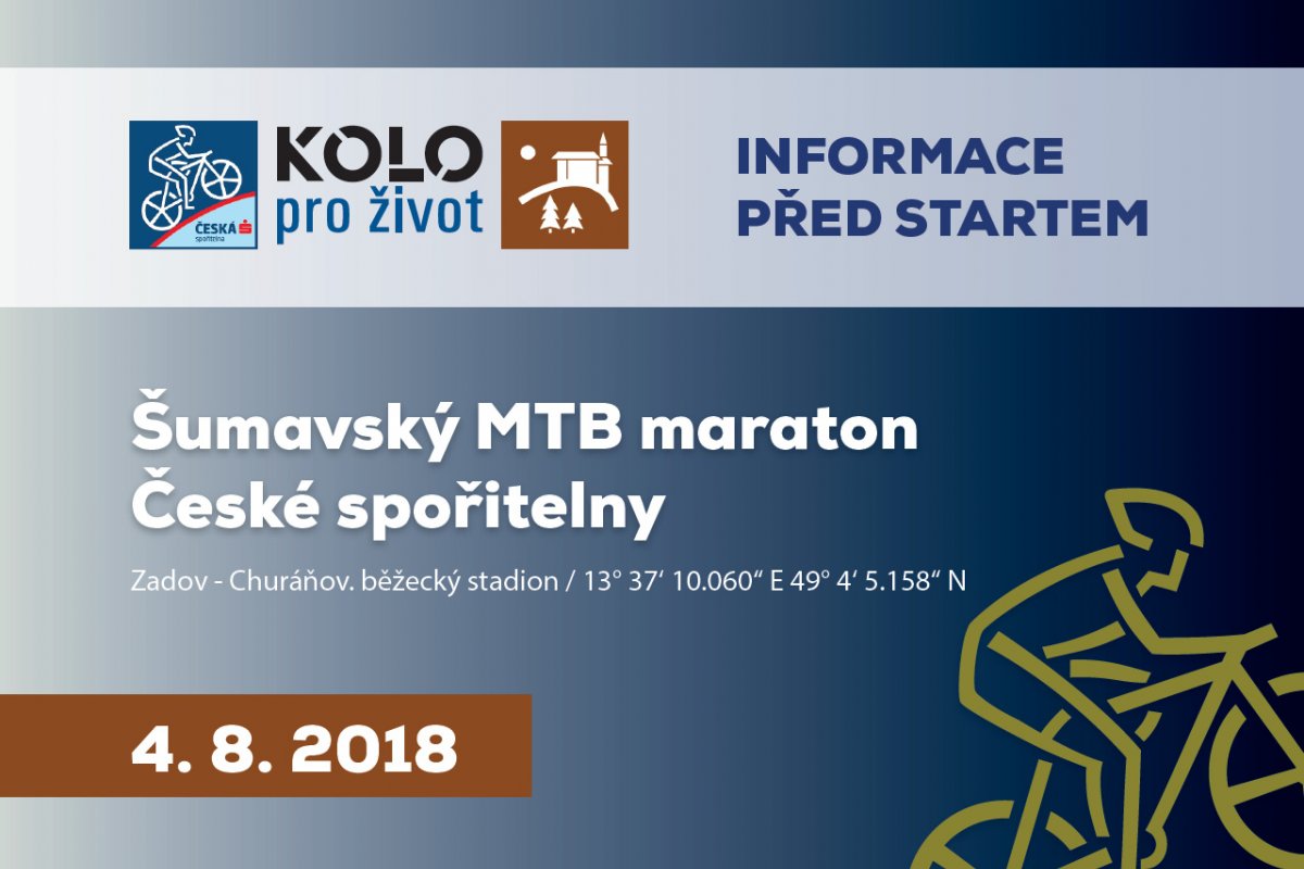 Aktuality před závodem Šumavský MTB maraton České spořitelny 2018