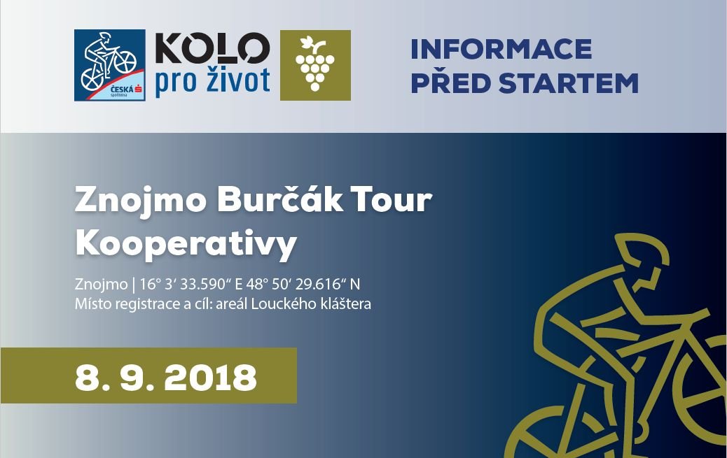 Souhrnné aktuality před Znojmo Burčák Tour Kooperativy 2018