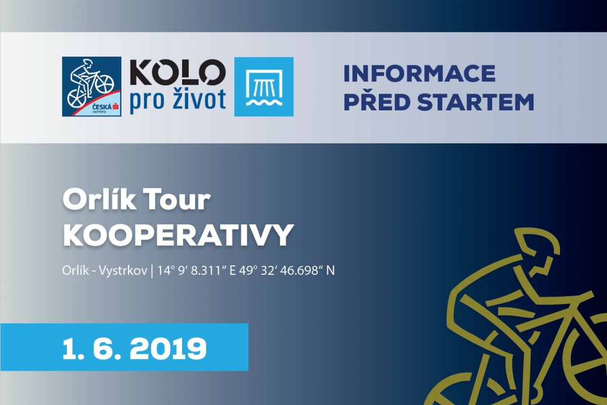 Aktuality před závodem Orlík Tour Kooperativy 2019