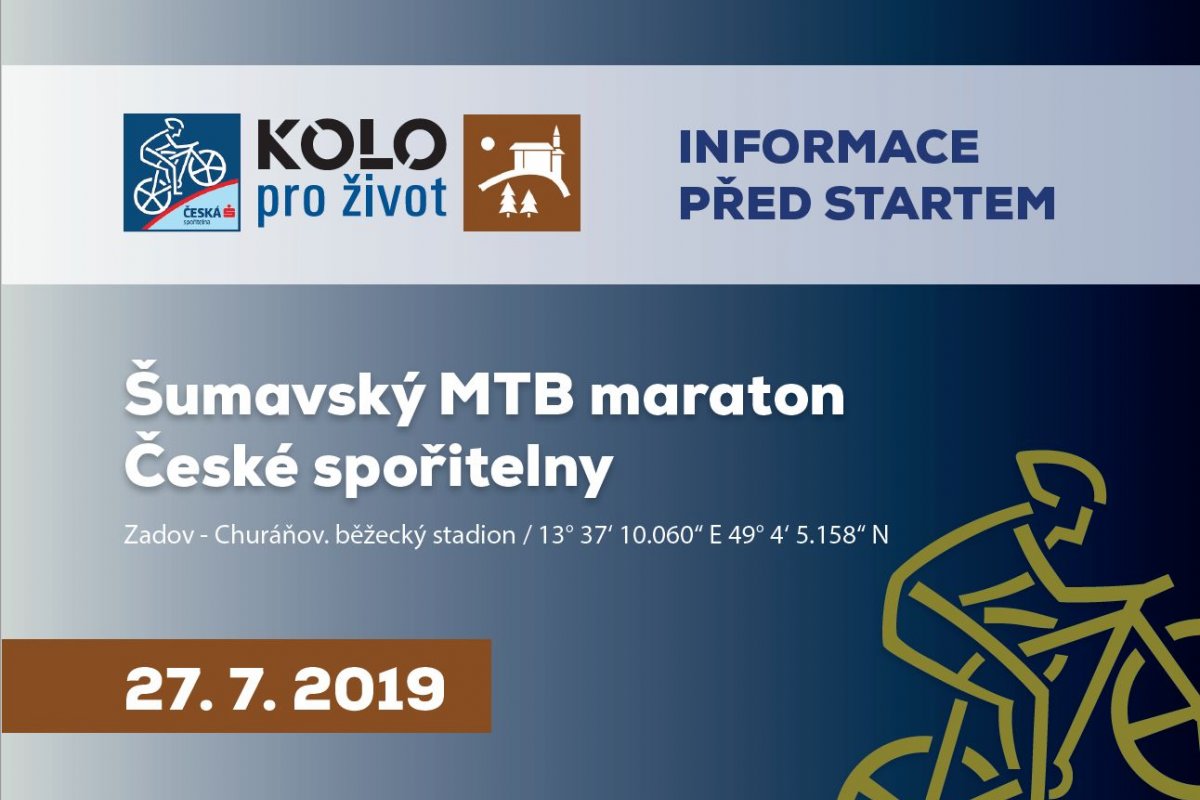 Aktuality před závodem Šumavský MTB maraton České spořitelny 2019