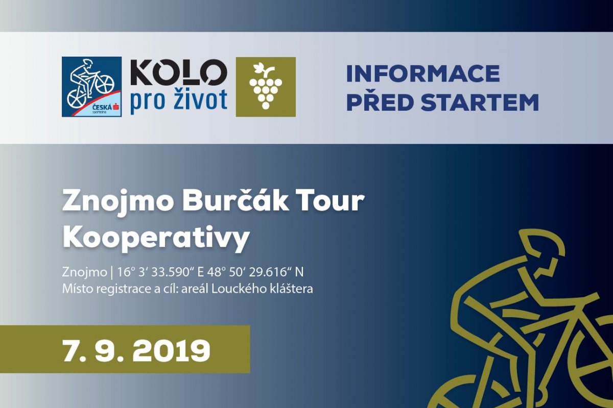 Souhrnné aktuality před Znojmo Burčák Tour Kooperativy 2019